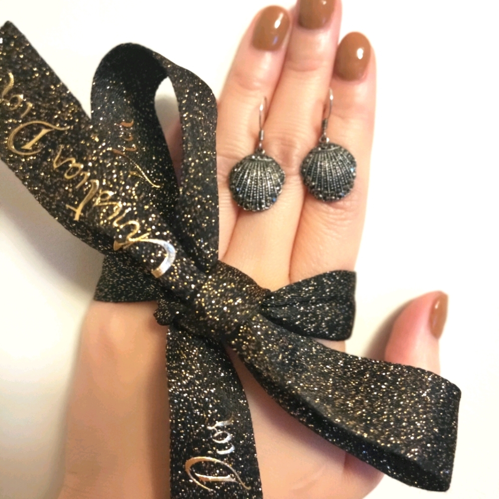 Seashell silver earrings